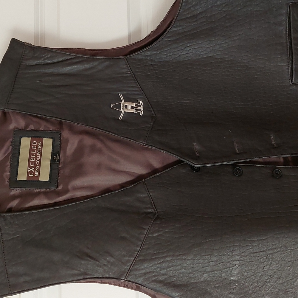Men's Leather Lined Western Vest
